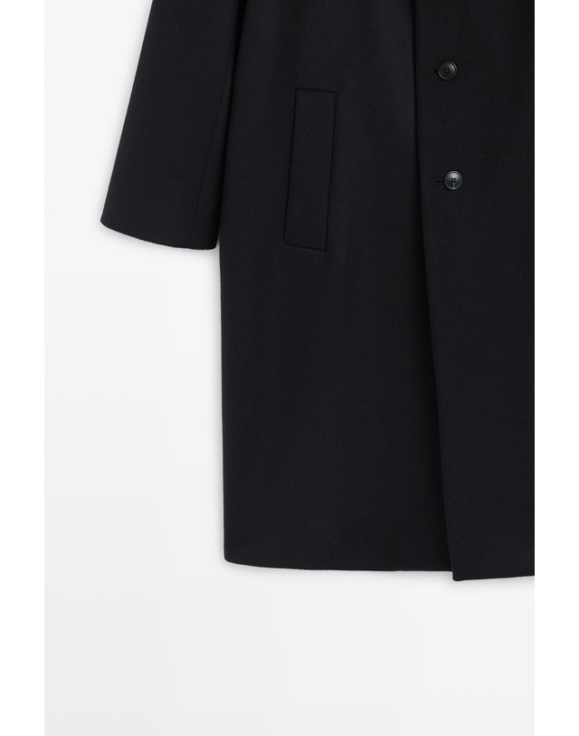 마시모두띠 마시모두띠 울 100% 라펠 싱글 코트 3671/571 NAVY BLUE 네이비 착용컷