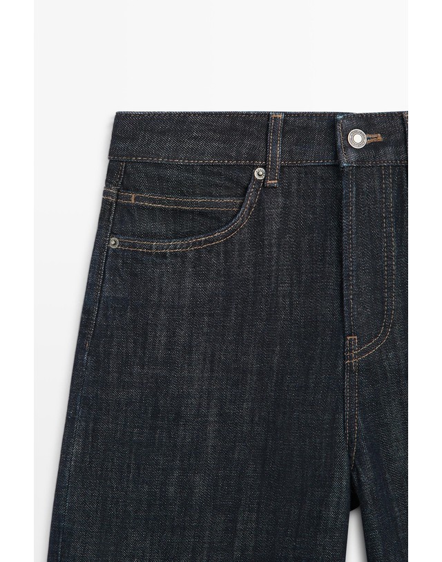 마시모두띠 마시모두띠 하이라이즈 배럴핏 턴업 청바지 5089/889 DARK BLUE 네이비 착용컷