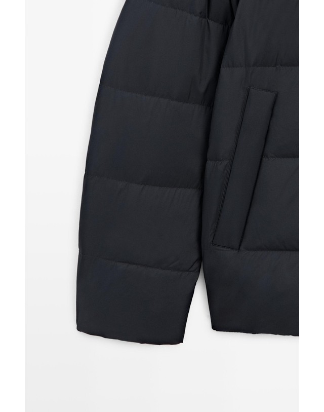 마시모두띠 마시모두띠 후드 디테일 다운 숏 패딩 자켓 3261/420 DARK BLUE 블루 착용컷
