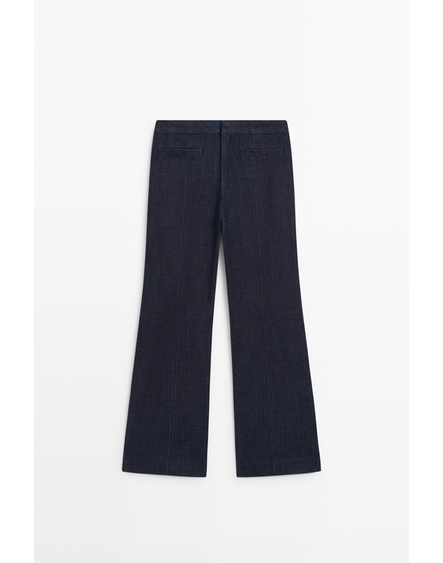 마시모두띠 마시모두띠 포켓 디테일 플레어핏 청바지 5043/843 DARK BLUE 네이비 착용컷