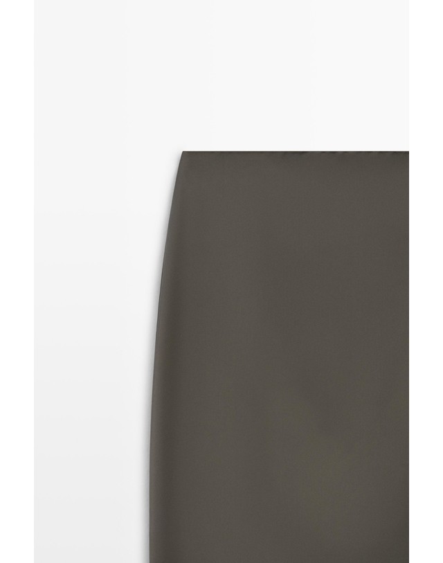 마시모두띠 마시모두띠 새틴 레이스 미디 스커트 5799/510 GREY 카키 착용컷