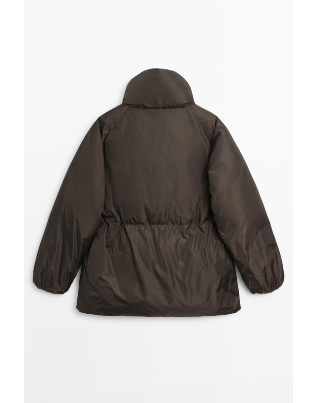 마시모두띠 마시모두띠 셔링 디테일 다운 패딩 자켓 6752/998 BROWN TONES 초콜릿 착용컷
