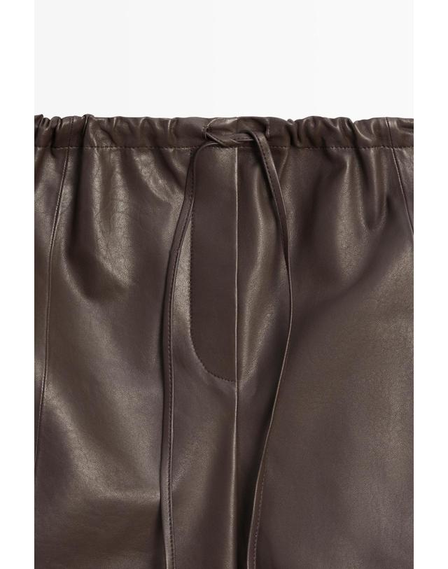 마시모두띠 마시모두띠 나파 레더 롱 버뮤다 팬츠 5305/705 BROWN TONES 초콜릿 착용컷