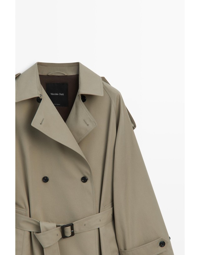 마시모두띠 마시모두띠 더블버튼 벨트 롱 트렌치 코트 6791/726 BEIGE 베이지 착용컷