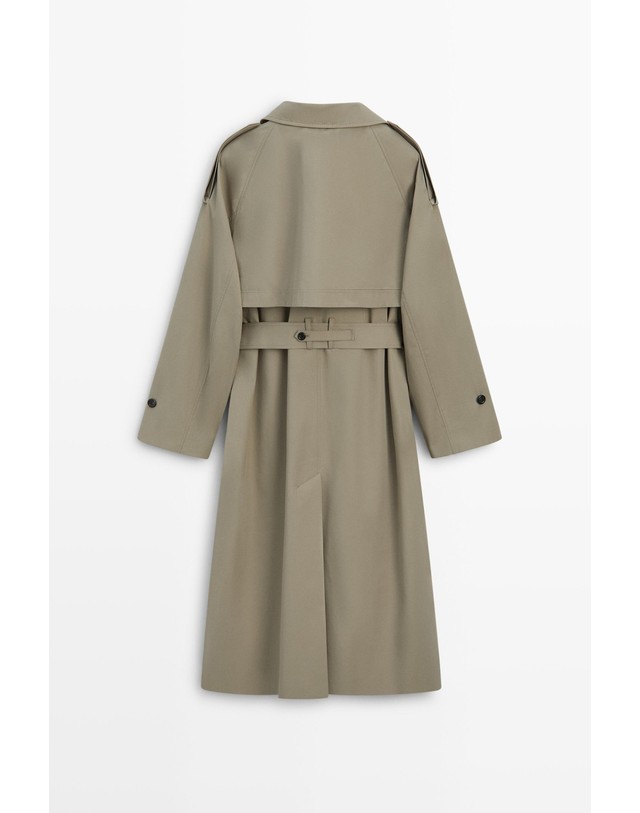 마시모두띠 마시모두띠 더블버튼 벨트 롱 트렌치 코트 6791/726 BEIGE 베이지 착용컷