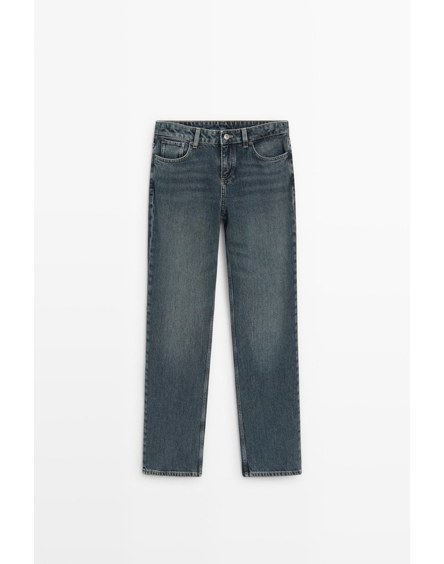 마시모두띠 마시모두띠 로우라이즈 스트레이트 청바지 5025/825 MEDIUM BLUE 블루 착용컷