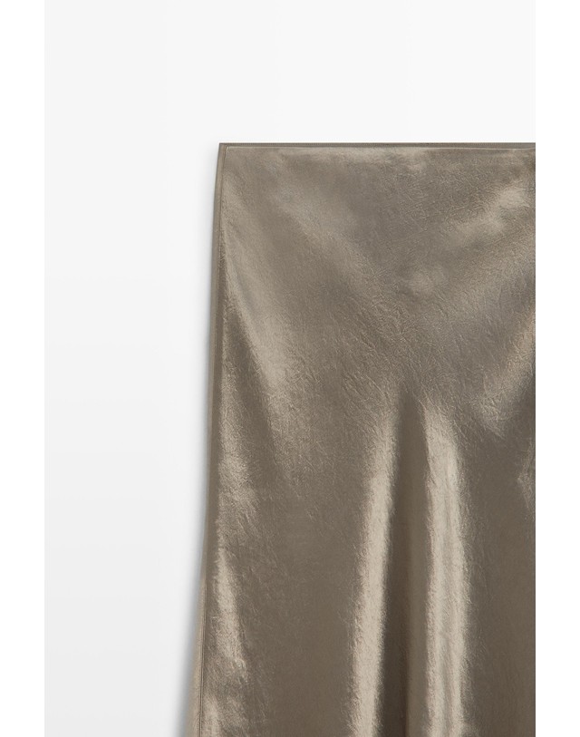 마시모두띠 마시모두띠 새틴 A라인 미디 스커트 5793/510 TAUPE GREY 멀티컬러 착용컷
