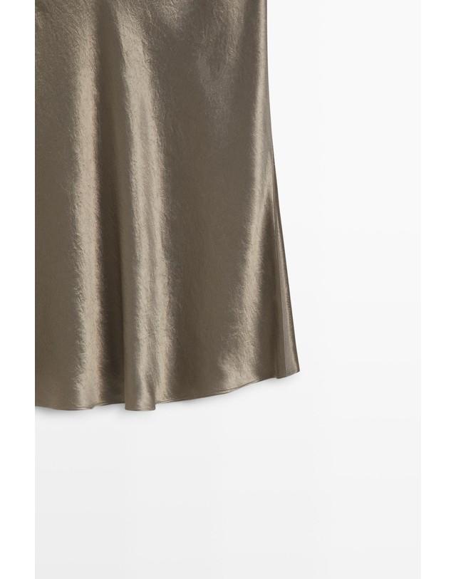 마시모두띠 마시모두띠 새틴 A라인 미디 스커트 5793/510 TAUPE GREY 멀티컬러 착용컷