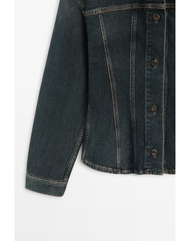 마시모두띠 마시모두띠 데님 스웨이드 오버셔츠 5173/873 DARK BLUE 네이비 착용컷