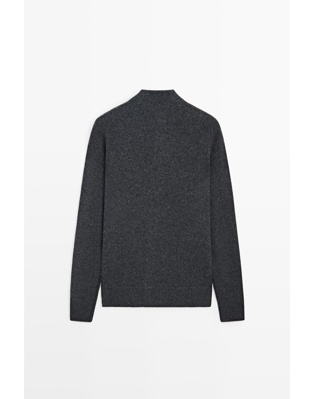 마시모두띠 마시모두띠 울 혼방 모크넥 니트 가디건 1409/214 DARK GREY 그레이 착용컷