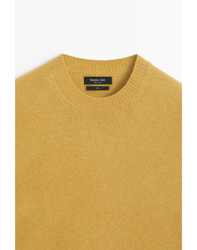 마시모두띠 마시모두띠 울 100% 라운드넥 니트 스웨터 1412/222 MUSTARD YELLOW 머스타드 착용컷