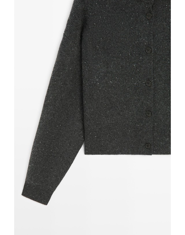 마시모두띠 마시모두띠 울 100% 터틀넥 니트 가디건 5931/595 ANTHRACITE GREY 그레이 착용컷