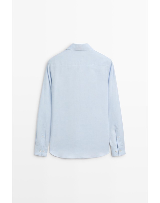 마시모두띠 마시모두띠 레귤러핏 코튼 캐시미어 긴팔 셔츠 2082/303 SKY BLUE 블루 착용컷