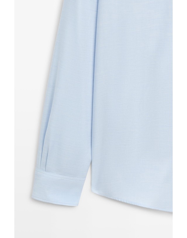 마시모두띠 마시모두띠 레귤러핏 코튼 캐시미어 긴팔 셔츠 2082/303 SKY BLUE 블루 착용컷