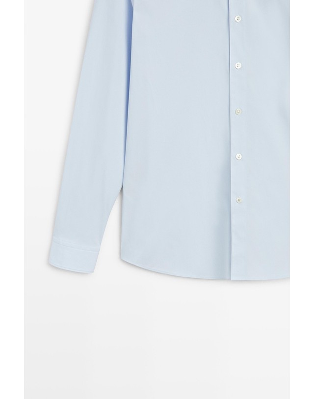 마시모두띠 마시모두띠 스트레치 코튼 레귤러핏 긴팔 셔츠 1938/299 SKY BLUE 블루 착용컷