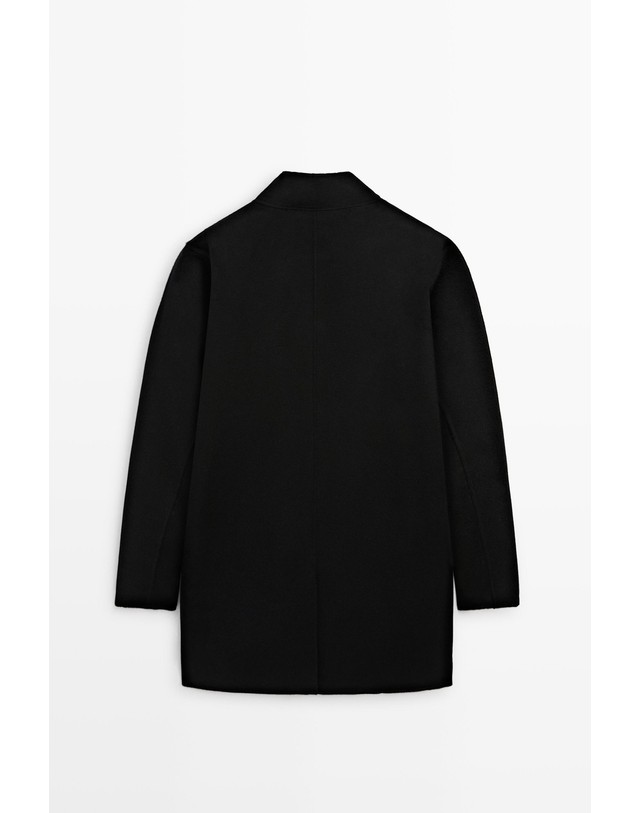 마시모두띠 마시모두띠 하이넥 울 블렌드 싱글 코트 2898/750 BLACK 블랙 착용컷