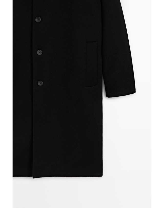 마시모두띠 마시모두띠 하이넥 울 블렌드 싱글 코트 2898/750 BLACK 블랙 착용컷