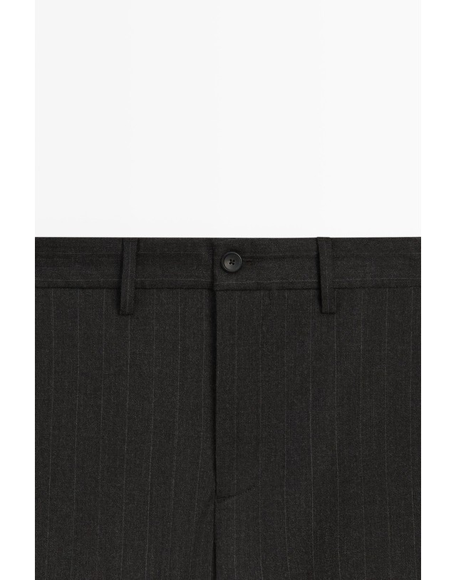 마시모두띠 마시모두띠 울 스트라이프 슬랙스 팬츠 2882/370 BROWN 그레이 착용컷