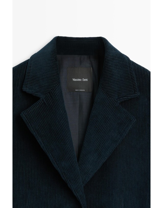 마시모두띠 마시모두띠 순면 코듀로이 싱글 블레이저 6025/822 DARK BLUE 네이비 착용컷