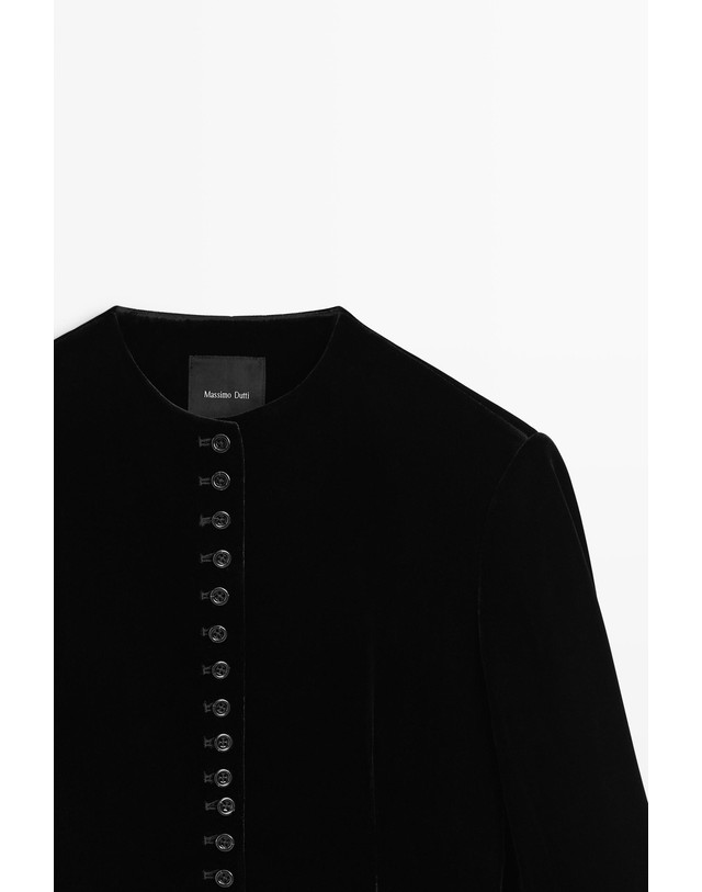 마시모두띠 마시모두띠 벨벳 칼라리스 블레이저 재킷 5011/512 BLACK 블랙 착용컷