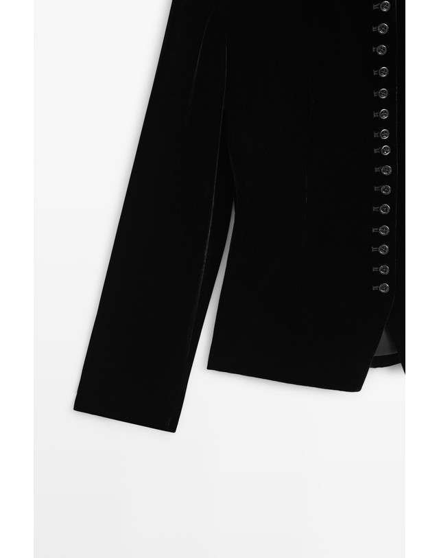 마시모두띠 마시모두띠 벨벳 칼라리스 블레이저 재킷 5011/512 BLACK 블랙 착용컷