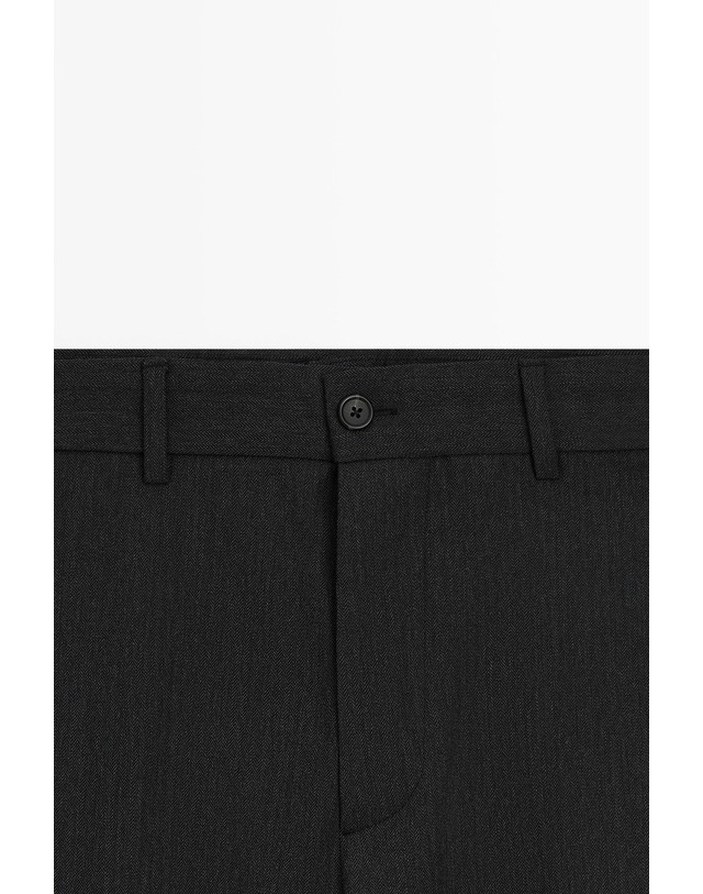 마시모두띠 마시모두띠 울 헤링본 루즈핏 슬랙스 팬츠 0175/015 ANTHRACITE GREY 그레이 착용컷