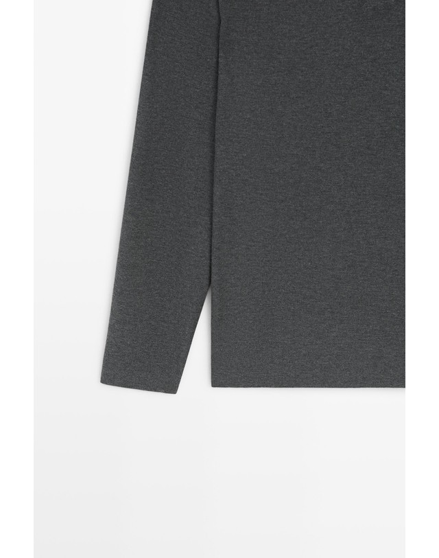 마시모두띠 마시모두띠 코튼 블렌드 헨리넥 긴팔 티셔츠 0785/175 ANTHRACITE GREY 그레이 착용컷