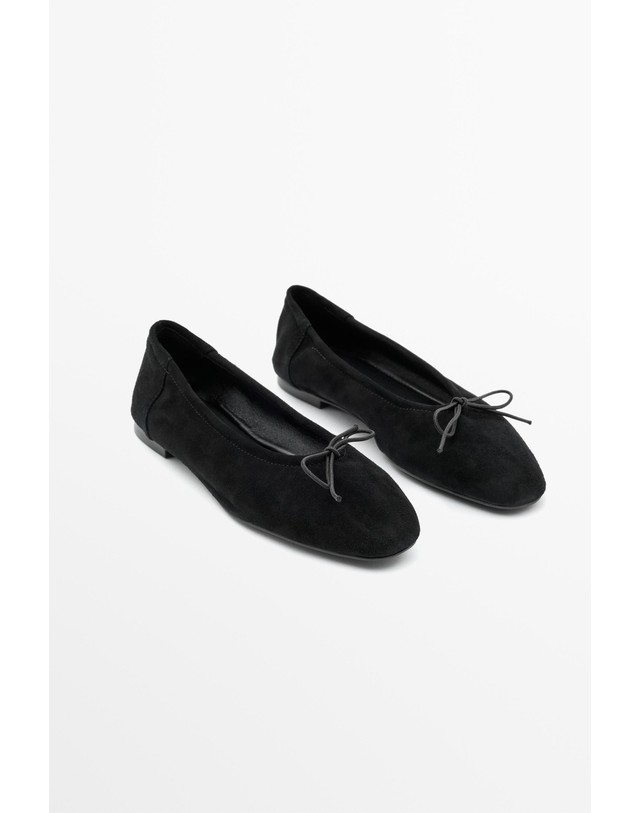 마시모두띠 마시모두띠 스웨이드 발레리나 플랫슈즈 1590/850 BLACK 블랙 착용컷