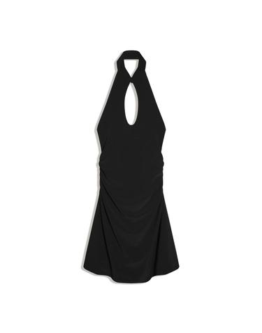버쉬카 치파오 홀터넥 미니 원피스 2624/173 BLACK