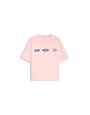 버쉬카 박시핏 프린트 반팔 티셔츠 2022/696 PINK