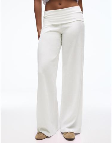 버쉬카 린넨 화이트 와이드 팬츠 0926/741 WHITE