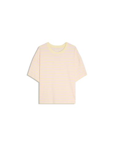 버쉬카 스트라이프 박시핏 반팔 티셔츠 1156/093 YELLOW