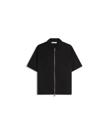 버쉬카 테크니컬 박시 반팔 집업 셔츠 0949/710 BLACK