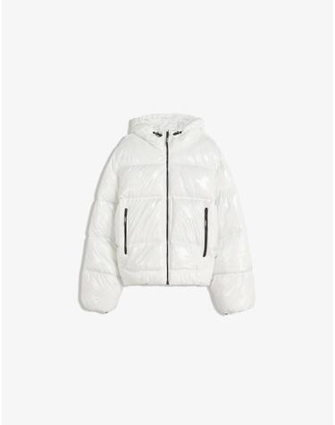 버쉬카 테크니컬 라이트 화이트 후드 패딩 자켓 6787/551 WHITE