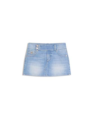 버쉬카 라이트 데님 미니 스커트 팬츠 0912/335 LIGHT BLUE
