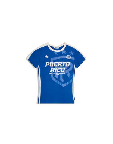 버쉬카 스포츠 프린트 라운드넥 반팔 티셔츠 1021/152 BLUE