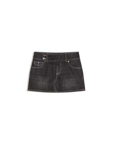 버쉬카 블랙 데님 미니 스커트 팬츠 0912/335 BLACK