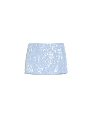 버쉬카 글리터 시퀸 레이스 미니 스커트 1272/662 LIGHT BLUE