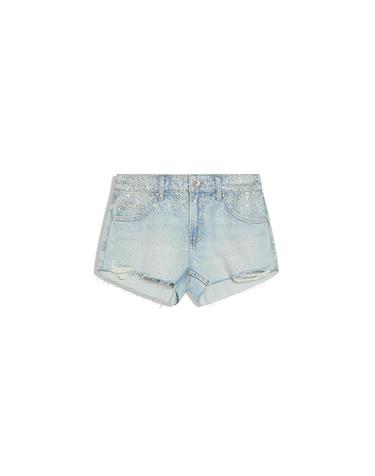 버쉬카 글리터 프레이드 데님 반바지 2344/335 LIGHT BLUE