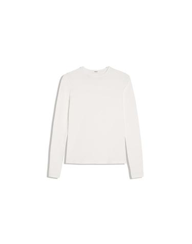버쉬카 베이직 라운드넥 긴팔 티셔츠 3013/152 OFF WHITE