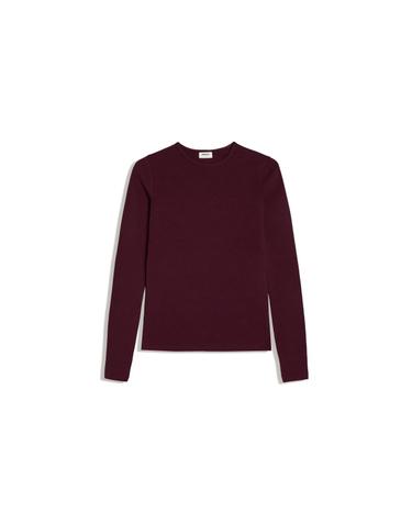 버쉬카 베이직 라운드넥 긴팔 티셔츠 3013/152 BURGUNDY