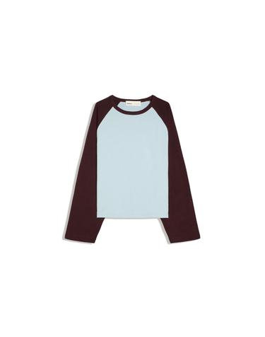 버쉬카 컬러블록 래글런 긴팔 티셔츠 2852/732 LIGHT BLUE