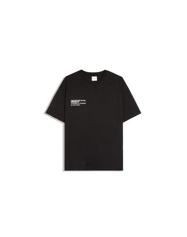 버쉬카 인터록 저지 프린트 반팔 티셔츠 2544/360 BLACK