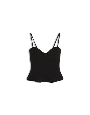 버쉬카 페플럼 코르셋 민소매 탑 2780/169 BLACK