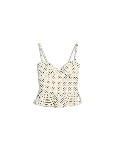버쉬카 도트 페플럼 코르셋 탑 2780/169 CREAM