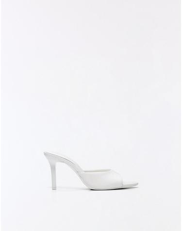 버쉬카 오픈토 하이힐 뮬 샌들 1752/864 WHITE