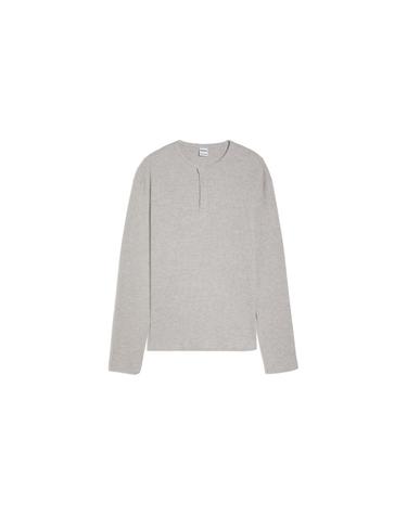 버쉬카 슬림핏 헨리넥 긴팔 티셔츠 3278/443 GREY