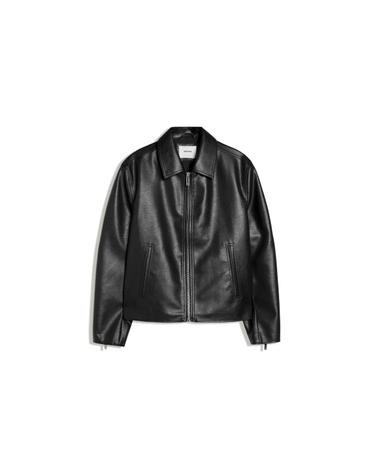 버쉬카 박시핏 레더 이펙트 자켓 2116/677 BLACK