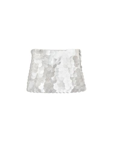 버쉬카 맥시 스팽글 미니 스커트 2462/255 OFF WHITE