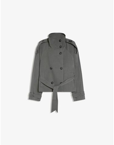 버쉬카 하이넥 크롭 트렌치 재킷 0030/200 DARK GREY